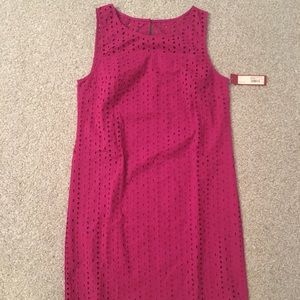 Cute pink eyelet dress!